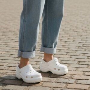 Crocs stompers White Clog Shoes
All sales final, AS IS! Like new in original box